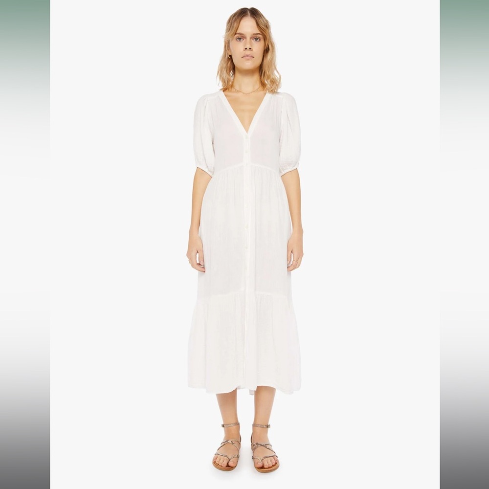 XiRENA Gauze White Lennox Dress Size: S
